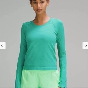 Teal lululemon long sleeve